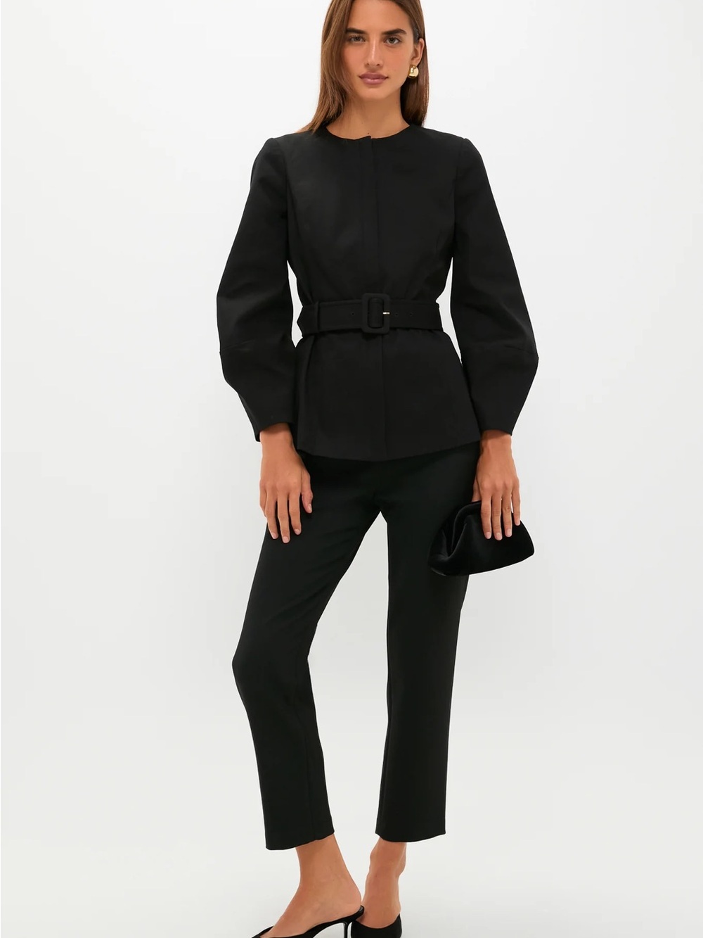 Tuckernuck Black Belted Long-Sleeve Blazer